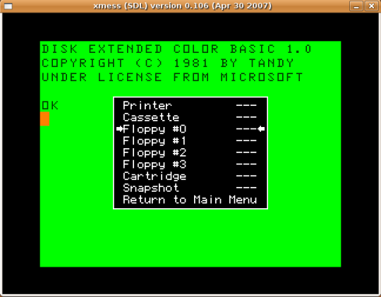 xmess coco floppy select