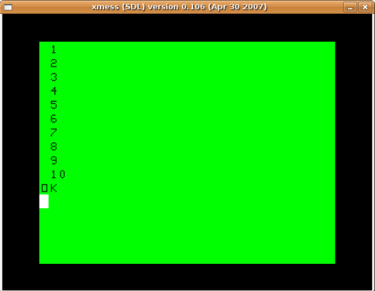 xmess coco ejecuta programa